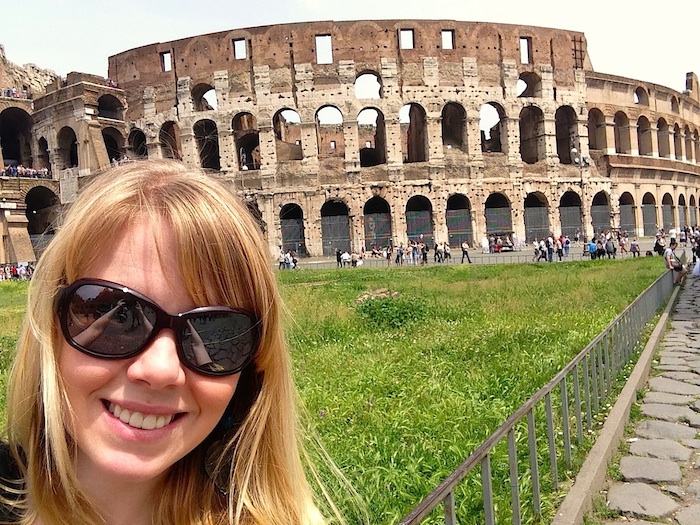 Lori Deschene at the Colosseum