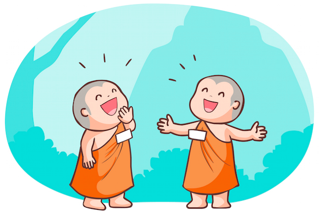 Little Monks Laughing