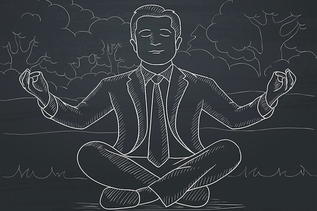 Chalkboard meditation drawing